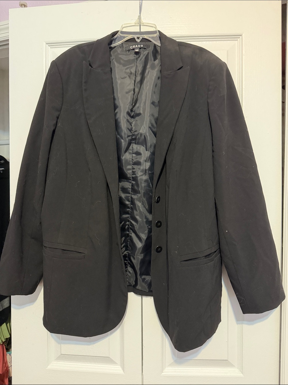 Chaus Black Tailored Women's Blazer with Satin Lining